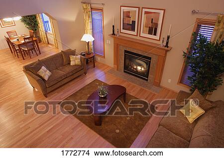 Picture - Interior of living room space. Fotosearch