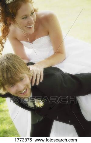 Stock Photography - Just married couple. Fotosearch