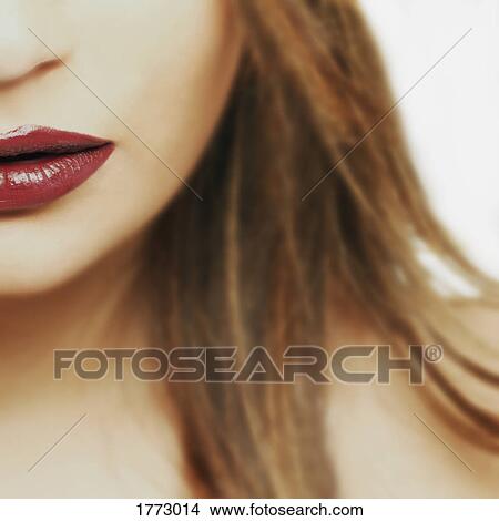 Picture - Models lips. Fotosearch