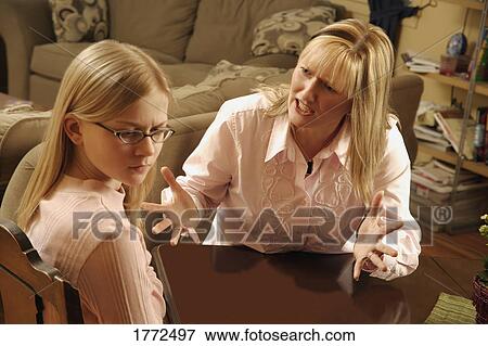 Stock Photo - Mother and daughter fighting. Fotosearch