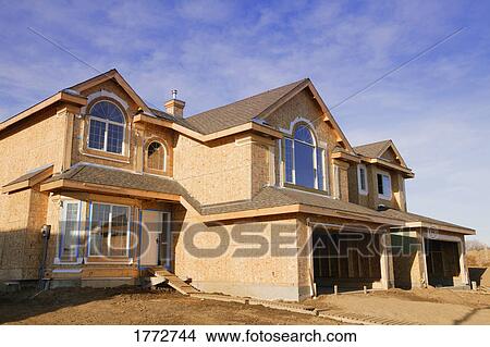 New house under construction View Large Photo Image Picture - New house under construction. Fotosearch
