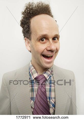 Stock Image - Odd looking man. Fotosearch