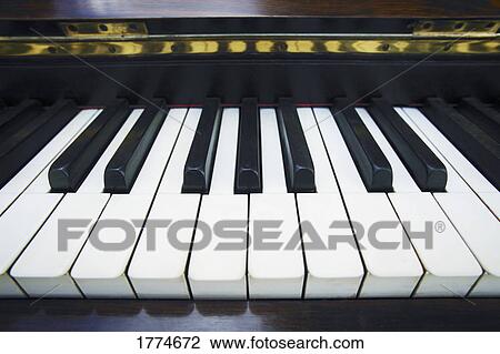 Stock Image - Piano keys. Fotosearch