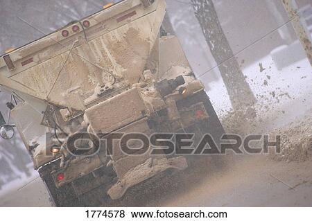 Stock Photo - Sanding truck. Fotosearch