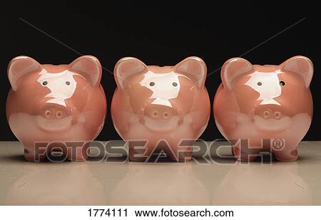 Three pottery pigs View Large Photo Image Stock Image - Three pottery pigs. Fotosearch