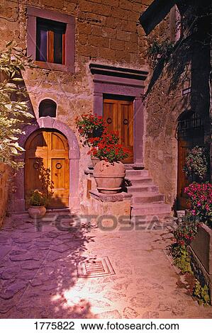Stock Image - A stone built house abroad. Fotosearch