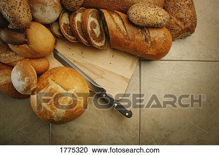Stock Image - A variety of breads. Fotosearch
