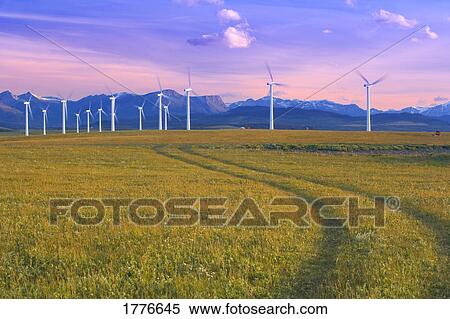 Alternative energy generators Southern Alberta Canada View Large Photo Image Stock Photography - Alternative energy generators Southern Alberta Canada. Fotosearch