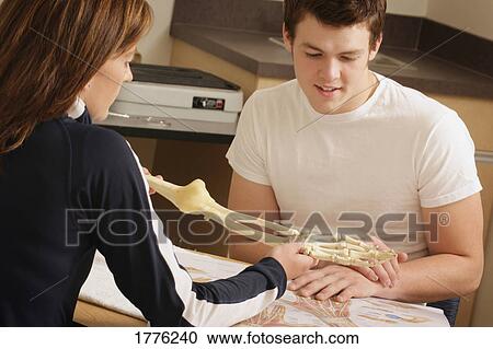 Stock Image - An occupational therapist at work. Fotosearch
