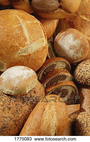 Stock Image - Assortment of breads. Fotosearch