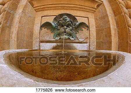 Stock Photograph - Close-up of a water fountain at the Boboli Gardens Florence Italy. Fotosearch