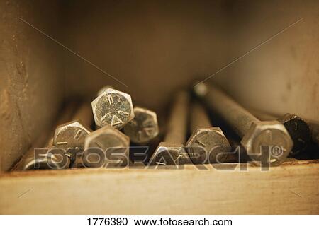 Stock Image - Collection of bolts. Fotosearch