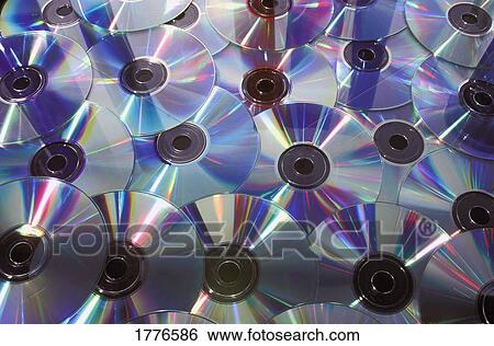 Stock Photograph - DVDs and CDs. Fotosearch