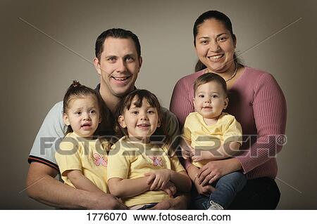 Stock Image - Family portrait. Fotosearch