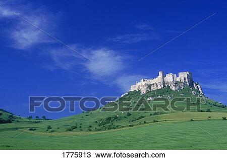 Stock Image - Hilltop castle. Fotosearch