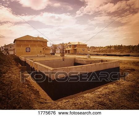 Stock Photograph - Houses under construction. Fotosearch