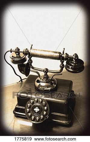 Old-fashioned telephone View Large Photo Image Stock Photo - Old-fashioned telephone. Fotosearch