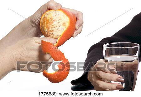 Orange peel and water View Large Photo Image Stock Photo - Orange peel and water. Fotosearch