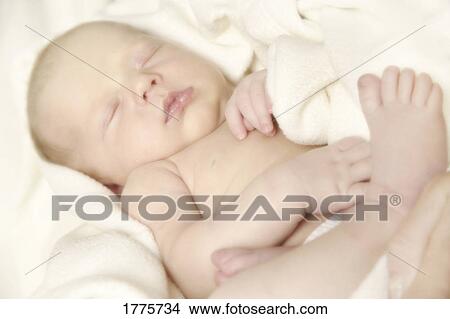 Picture - Sleeping baby. Fotosearch