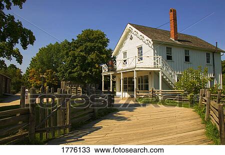 White clapboard house, Black creek Black Creek Village, Ontario, Canada View Large Photo Image Stock Image - White clapboard house, Black creek Black Creek Village, Ontario, Canada. Fotosearch