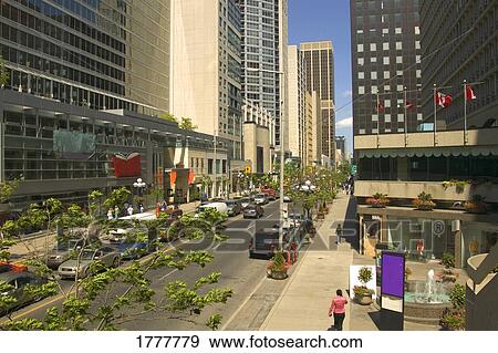 Stock Photo - A busy city street. Fotosearch