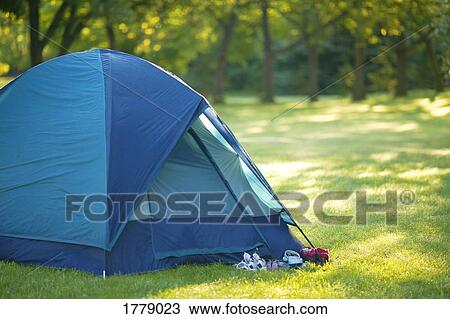 Stock Photo - A family tent. Fotosearch - Search Stock Images, Poster Photographs, Pictures, and Clip Art Photos