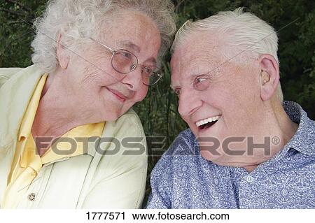 Stock Image - A loving senior couple. Fotosearch