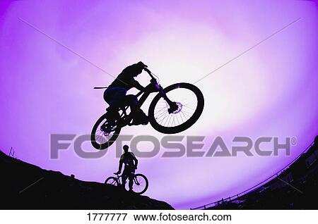 A stunt cyclist in silhouette View Large Photo Image Stock Photo - A stunt cyclist in silhouette. Fotosearch