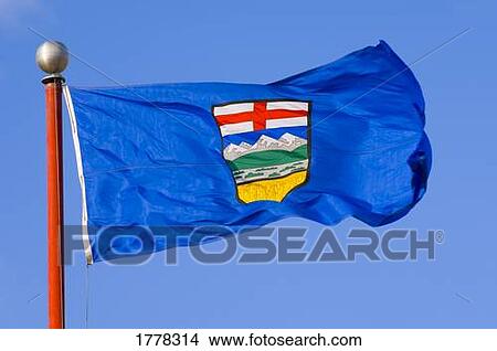 Alberta's provincial flag View Large Photo Image Picture - Alberta's provincial flag. Fotosearch