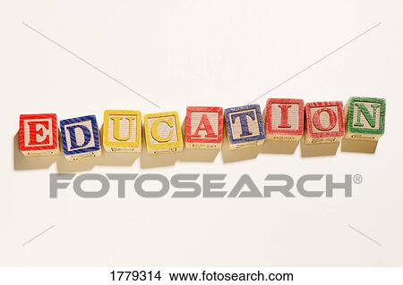 Blocks spelling "Education" View Large Photo Image Picture - Blocks spelling "Education". Fotosearch