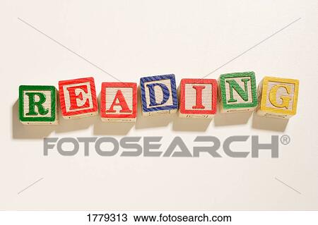 Blocks spelling "Reading" View Large Photo Image Stock Image - Blocks spelling "Reading". Fotosearch