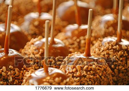 Caramel apples with nuts View Large Photo Image Stock Photo - Caramel apples with nuts. Fotosearch