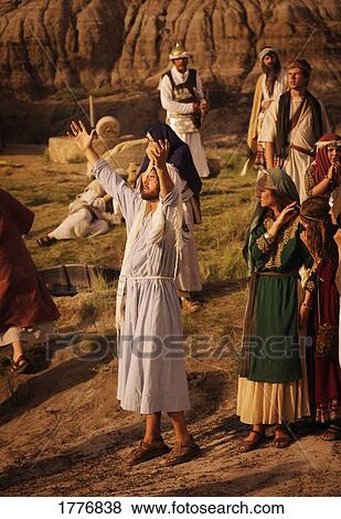 Stock Photo - Crowd gathers around Jesus. Fotosearch