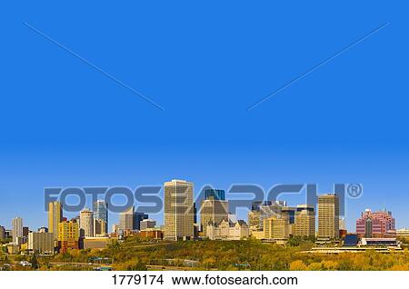 Edmonton Skyline View Large Photo Image Picture - Edmonton Skyline. Fotosearch