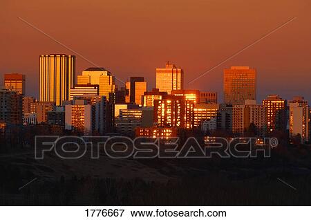 Stock Photo - Evening City Skyline. Fotosearch