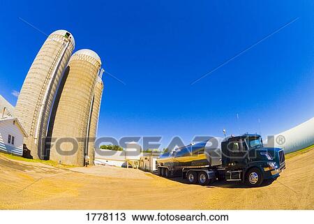 Stock Image - Grain silos. Fotosearch