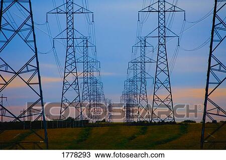 Group of electrical towers View Large Photo Image Stock Image - Group of electrical towers. Fotosearch