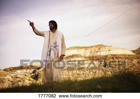 Stock Image - Jesus in the wilderness. Fotosearch