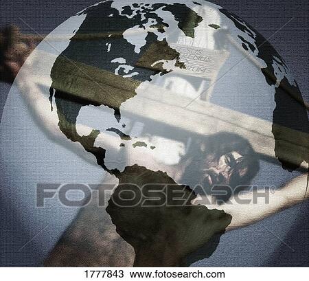 Jesus on the cross and the world View Large Photo Image Stock Image - Jesus on the cross and the world. Fotosearch