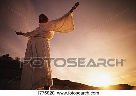 Jesus with arms outstretched View Large Photo Image Stock Image - Jesus with arms outstretched. Fotosearch