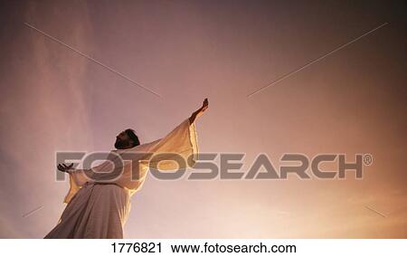 Jesus with arms outstretched View Large Photo Image Stock Image - Jesus with arms outstretched. Fotosearch