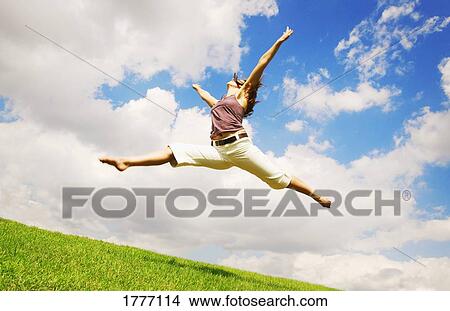 Picture - Leaping for joy. Fotosearch