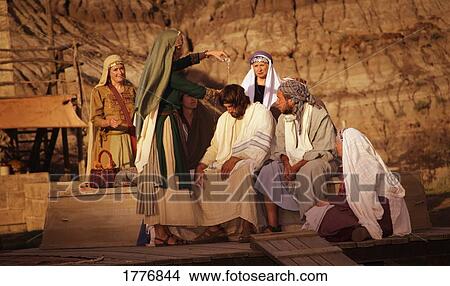 Mary Anoints Jesus View Large Photo Image Picture - Mary Anoints Jesus. Fotosearch