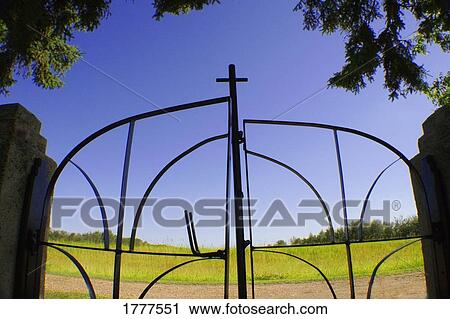 Metal gate View Large Photo Image Stock Image - Metal gate. Fotosearch