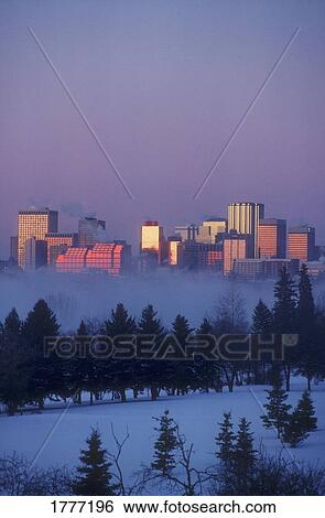 Misty skyline, Edmonton, Alberta, Canada View Large Photo Image Stock Photograph - Misty skyline, Edmonton, Alberta, Canada. Fotosearch
