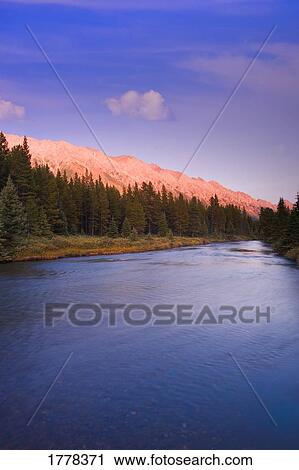 Mountain Sunset on the Elk River View Large Photo Image Stock Image - Mountain Sunset on the Elk River. Fotosearch