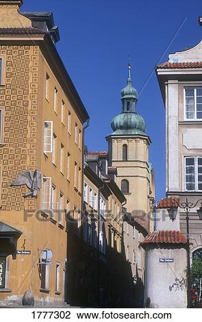 Stock Image - Old Town Warsaw Poland. Fotosearch