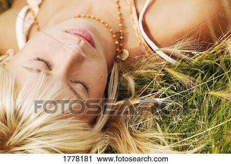 Portrait of woman with eyes closed View Large Photo Image Stock Image - Portrait of woman with eyes closed. Fotosearch