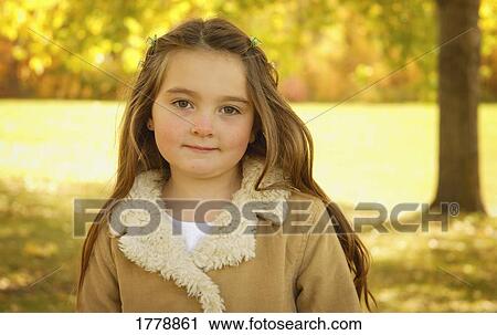 Stock Image - Portrait of young girl. Fotosearch