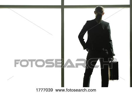Silhouette of a business woman View Large Photo Image Stock Photo - Silhouette of a business woman. Fotosearch